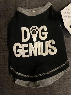 New Petco Wag-a-Tude Black Puppy Dog Shirt Dog Genius XXS - Image 1 of 4