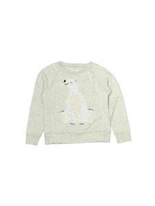 Crewcuts Outlet Girls Silver Pullover Sweater 6 - Picture 1 of 2