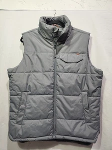 Hawke & Co Quilted Puffer Vest Gray Heavy Outdoor Chore Gorpcore Medium - Picture 1 of 6