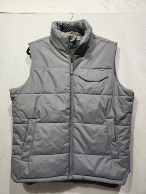 Hawke & Co Quilted Puffer Vest Gray Heavy Outdoor Chore Gorpcore Medium - Image 1 of 4