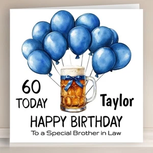 Birthday Personalised Card Friend Brother Grandson Nephew Son Husband Male - Picture 1 of 10