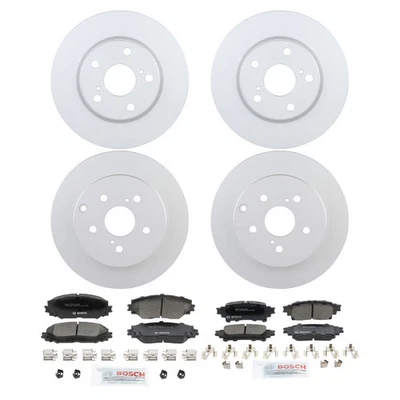 Kit de pastillas de freno y rotor de cerámica Bosch QuietCast para Toyota Prius V 2012-2017 Foto 1 de 4