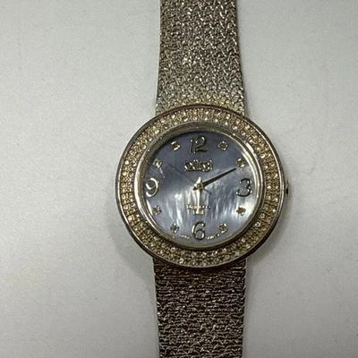  Relógio feminino Burgi BUR097YG suíço diamante mostrador esfregão pulseira de malha - Nova bateria - Imagem 1 de 4