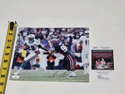 Фотография Ронни Брауна с автографом Miami Dolphins NFL 8x10 сертификат JSA AR25811 - Изображение 1 из 4