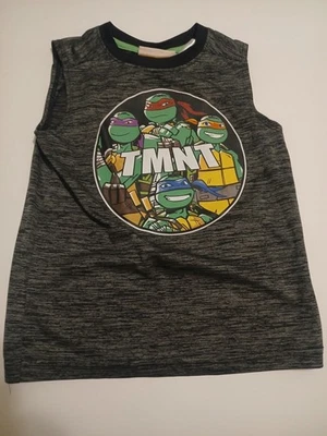 忍者神龟男孩黑色无袖衬衫 S 码 5-6 — 第 1/3 张图片