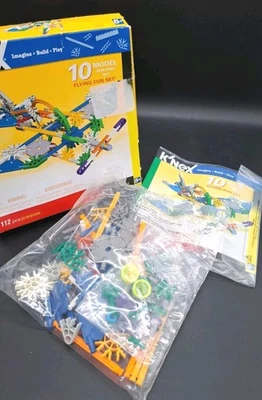 K’Nex  Flying Fun Set 10 Model Building Set 112 Pcs. Manual NOB RETIRED 2007 - Image 1 of 2