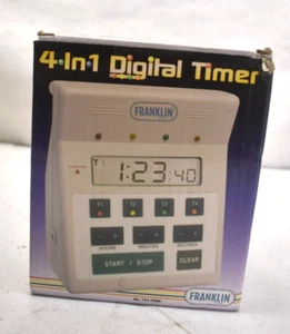 FMP 4-In-1 Digital Kitchen Timer 4 Channel 10 Hour Count 7" High Color Coded - Picture 1 of 5