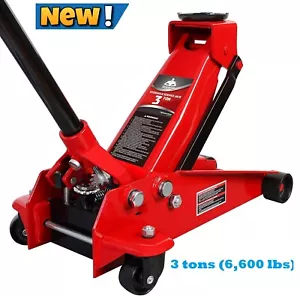 Gato Hidraulico De Patin 3 Toneladas Con Tornillo Para Levantar Carros Autos New - Picture 1 of 5