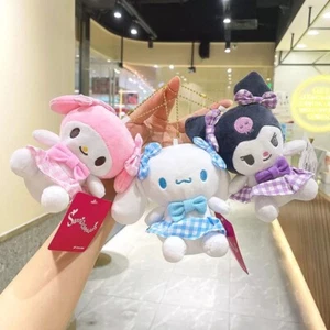 My Melody Cinnamoroll Kitty Plush Keychain Keyring Kawaii Characters - Picture 1 of 10