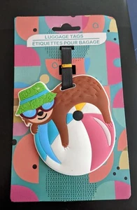New Sloth Luggage Backpack Travel Tag  Sunglasses Beachball Summertime Vacation - Picture 1 of 1