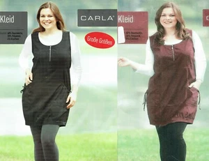 Damen Kleid Überziehkleid schwarz oder weinrot Freizeit normale bis große Größen - Bild 1 von 3