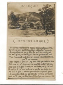 MT GREYLOCK 1909 NORTH ADAMS MASSACHUSETTS MASS MA OLD HOME WEEK HOUSATONIC RE - Picture 1 of 1