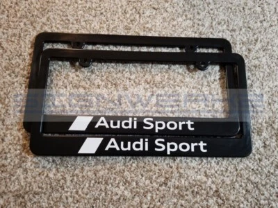 Audi Sport License Plate Frames RS3 TTRS RS4 RS5 RS6 RS7 New - Pair Foto 1 de 2