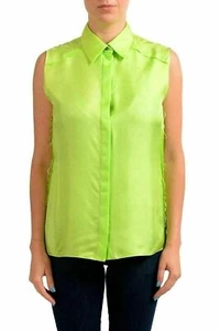 Maison Margiela "1" Women's 100% Silk Green Button Down Blouse US S IT 40 - Picture 1 of 3
