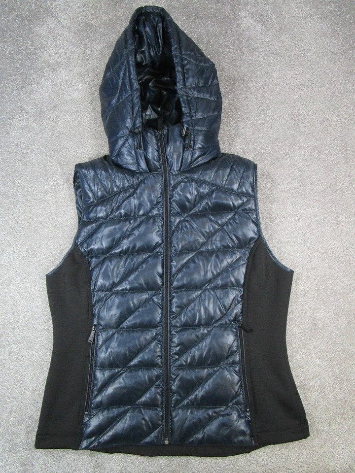 Jaqueta feminina Bcbgenerations grande azul colete acolchoado isolado - Imagem 1 de 4