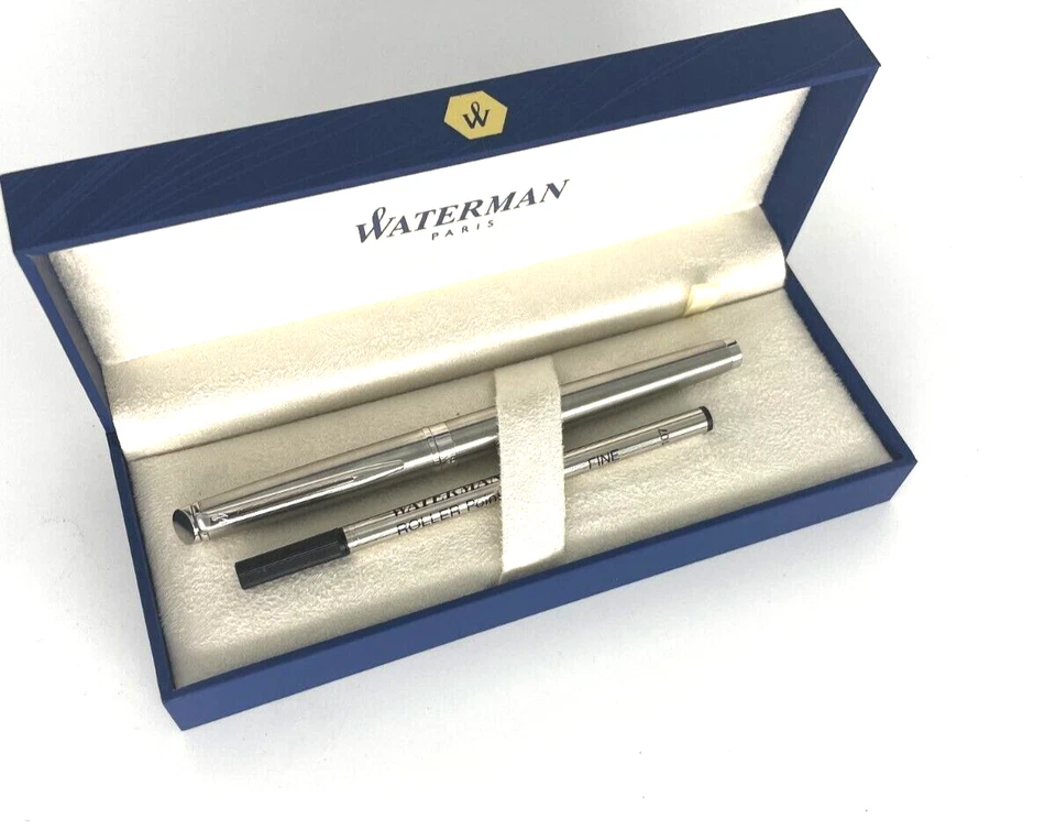 WATERMAN Hémisphère Kugelschreiber Edelstahl mit Tinte Gebraucht Sehr Gut R1957 - Bild 1 von 2