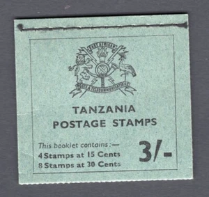TANZANIA 1965 Complete 3/- Stamp Booklet. VF MNH - Picture 1 of 2