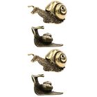 Set of 2 Home Decor Snails Garden Figurine Pet Toy Copper