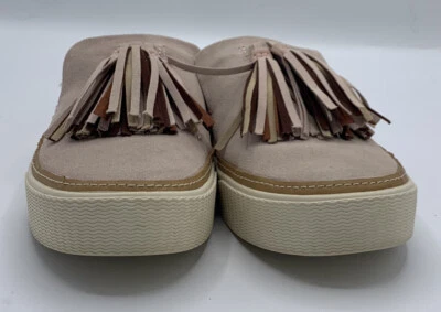 Toms Sunrise Mujer Mules Borlas Sin Cordones Rubor Gamuza Talla 6.5 Foto 1 de 4