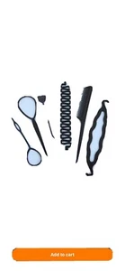 6 Pcs/Set Hair Styling Clip Bun Donut Twist Braid Ponytail Maker DIY Comb Tools - Picture 1 of 8