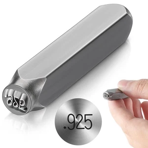 Estampilla de metal de joyería 1/4, diseño de estampillas de acero 925 artesanías estampillas de diseño de metal perforadas - Imagen 1 de 6