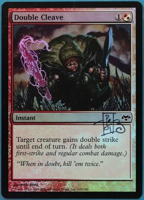 Double Cleave FOIL Eventide NM White Red Common SIGNED CARD (442734) ABUGames - Image 1 of 2