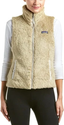 Colete de lã Patagonia Los Gatos bronzeado Sherpa com zíper feminino tamanho M macio quente - Imagem 1 de 4