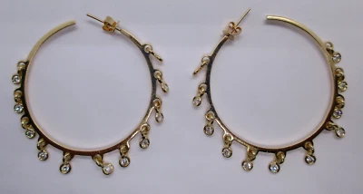 Pendientes de diamantes de oro de 18 quilates con diamantes = 1,35 quilates F-SI1/VS2 valor de 18,0 gramos = $12K Foto 1 de 4