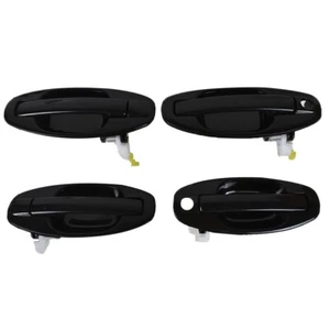 Labwork Left And Right 4 Doorknobs For 2001-2006 Hyundai Santa Fe Black Plastic - Picture 1 of 7