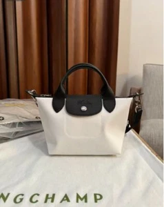 Long champ ENERGY S size White Beige Shoulder Handle Bag 25x23x16cm Outlet - Picture 1 of 4