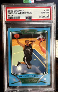 Russell Westbrook Rookie #114 - 2008 Bowman - Blue /499 (RC) (PSA 8)
