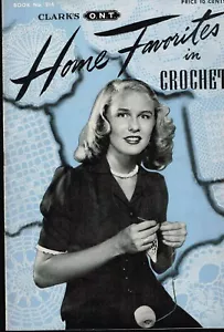 Vintage Coats & Clark's Book # 214 Home Favorites in Crochet - Picture 1 of 4