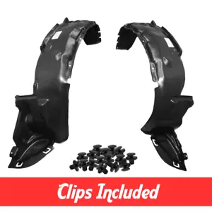 Driver & Passenger Side Fender Liner Set w/ Clips For 1992-1995 Honda Civic - Picture 1 of 12