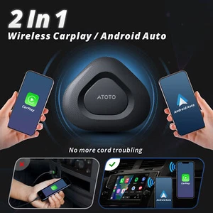 2 en 1 AI Box YouTube Netflix APP Store Inalámbrico CarPlay Android Adaptador Automático - Imagen 1 de 7