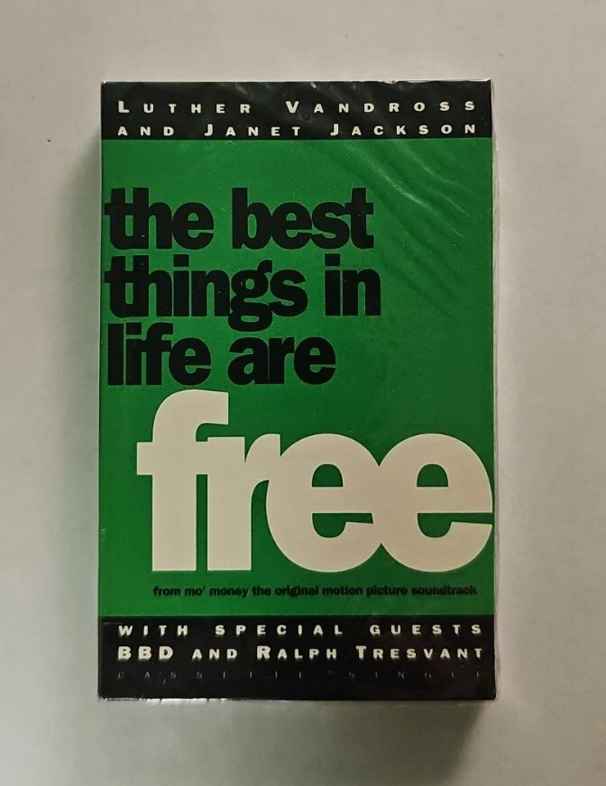 Luther Vandross ‐ The Best Things In Life Are Free Cassette Single SEALED Janet  - Image 1 of 4