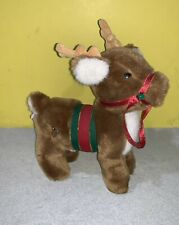 1992 Wind Up Musical Dakin Stuffed Plush Rudolph Reindeer Toy Christmas 