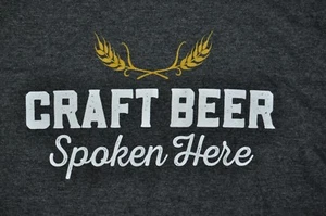 t-shirt small craft beer home brewery craft beer spoken here 18 inches pit2pit - Picture 1 of 5