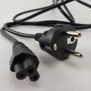 European 6' Long 18 AWG EU 3 Prong Power Cord IEC320 C5 to CEE 7/7 Well Shin - Picture 1 of 3