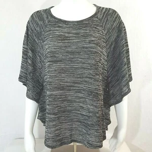 BCX Dolman Sweater Size L Large in Heather Gray Batwing EUC Womens - Picture 1 of 6