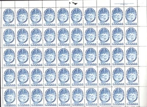 1955 - #354 - MNH Sheet Plate No.1 Stamps -UN Aviation / Bird / Canada cv$27 - Picture 1 of 1