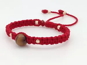 pulsera roja para el mal de ojo con ojo de tigre (bambino) - Foto 1 di 5