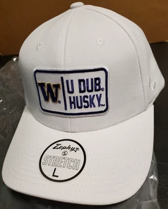 University of Washington U Dub Husky Sombrero Calce Elástico Zephyr Talla GRANDE - NUEVO - Imagen 1 de 9