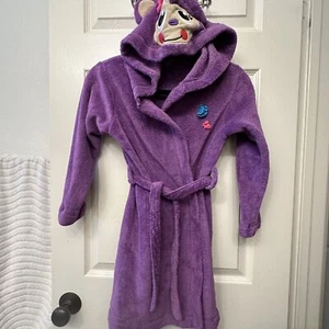 SO Girls Bear Hooded Purple Robe Size 7/8 - Picture 1 of 9