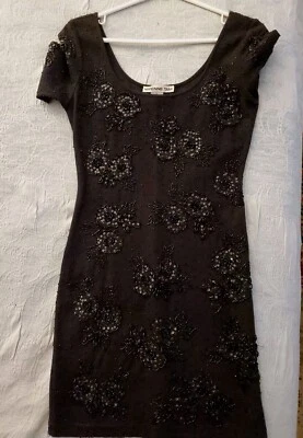 Vestido Vivienne Tam De Colección Años 90 Negro Tejido con Cuentas Bodycon Talla 2 Cócteles Elegante  Foto 1 de 4