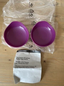 Tupperware Microondas Desayuno Huevo Insertos Nuevo Púrpura - Imagen 1 de 3