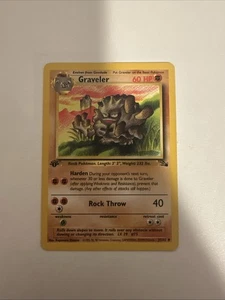 Graveler 37/62 Fossil 1st Edition - Picture 1 of 4