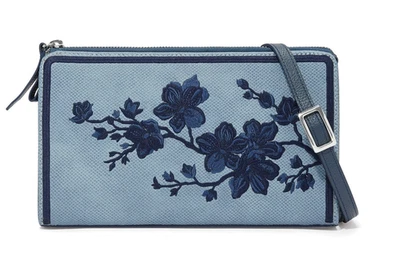 Bolsa bordada índigo Brighton Kyoto In Bloom estilo: H16446 precio de venta sugerido por el fabricante $295 nueva con etiquetas Foto 1 de 3