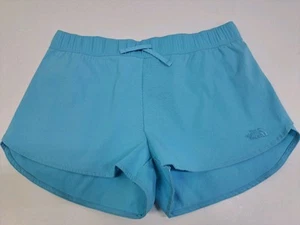 The North Face Damen aktive Sportshorts hinten Pckt Reißverschluss hellblau Large #7250 - Bild 1 von 8