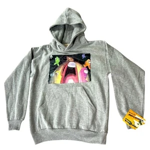 NWT Jon Lauren Gray Hoodie with Colorful Graphic, Size L (14/16) - Picture 1 of 10