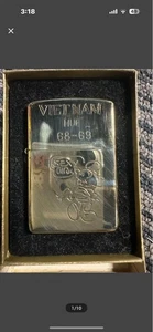 Accendino Zippo 30 Vietnam Ottone 1968 Guerra - Foto 1 di 10